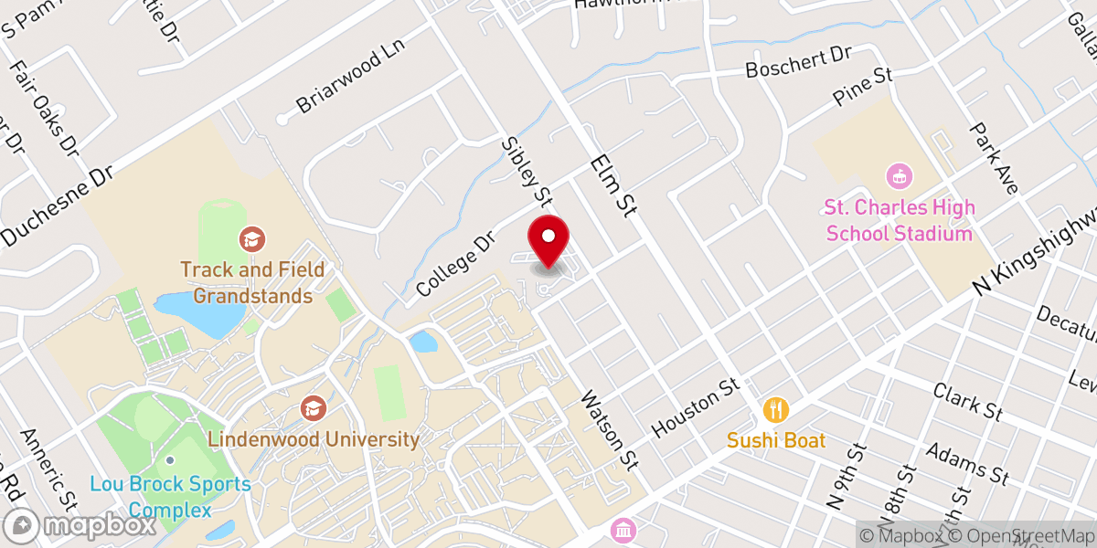 Map showing location of St Charles Presbyterian Church