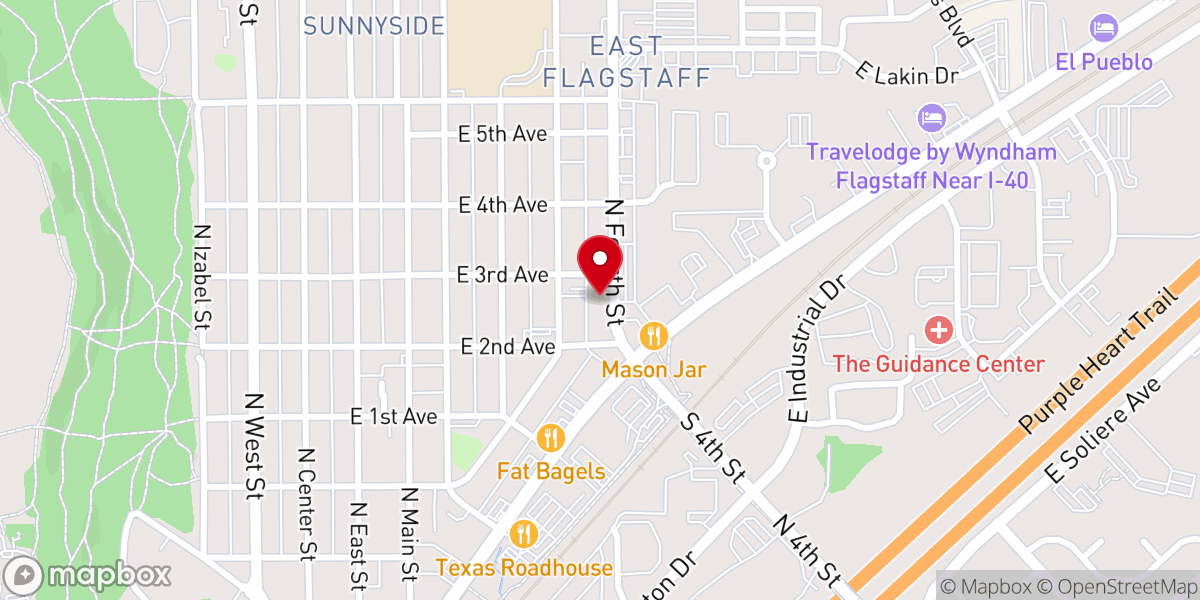 Map showing location of Canyon Chapel