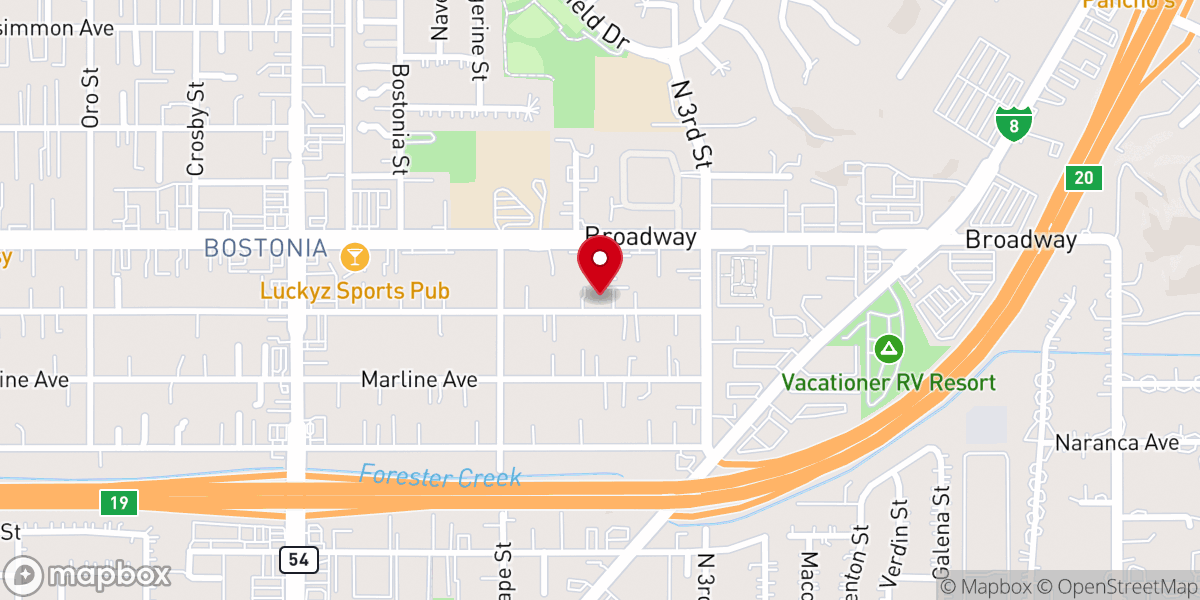 Map showing location of Life Church San Diego