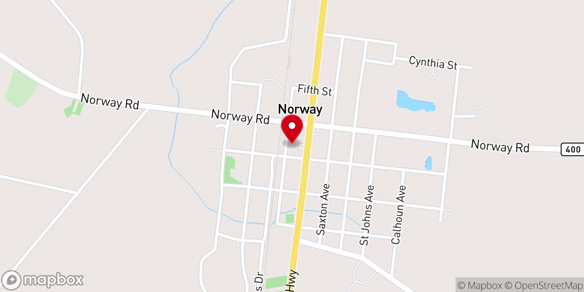 Map showing location of Three Crosses Outreach