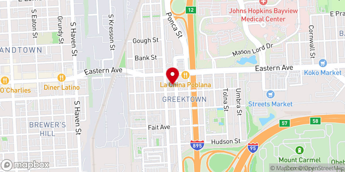 Map showing location of St. Nicholas Greek Orthodox Church