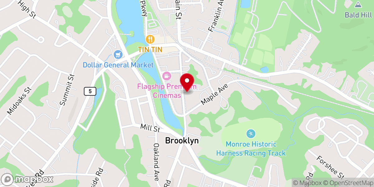 Map showing location of First Presbyterian Church