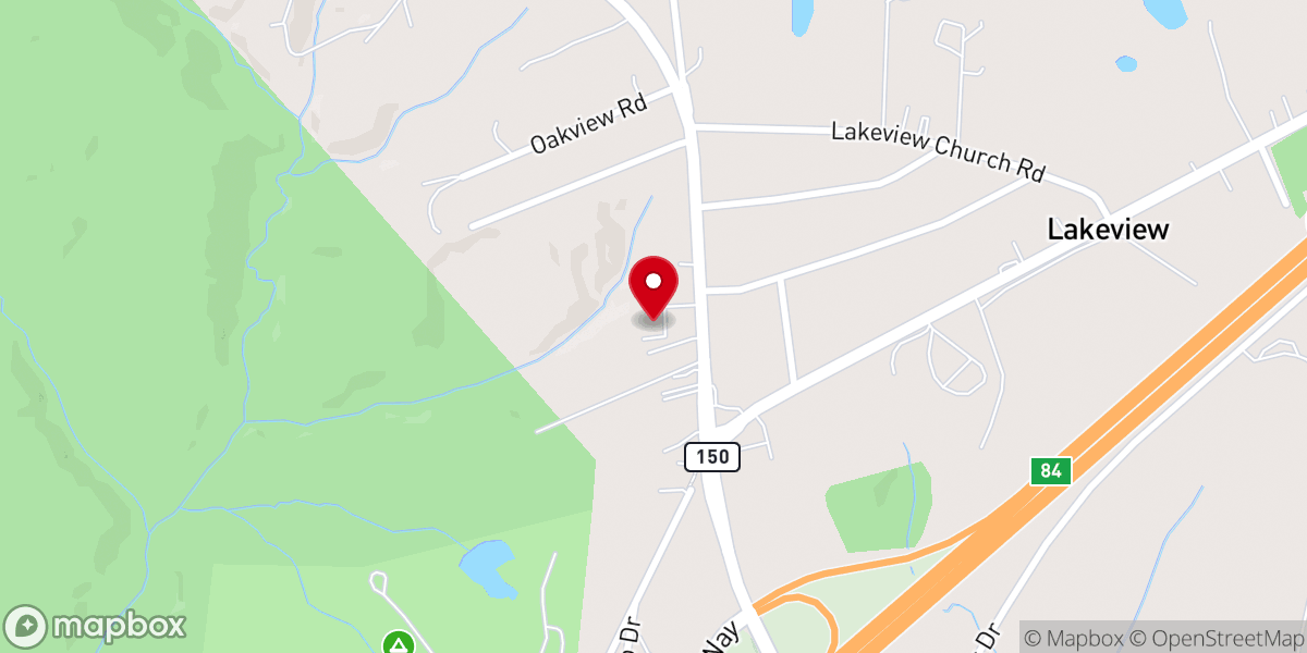 Map showing location of Christian Baptist Church