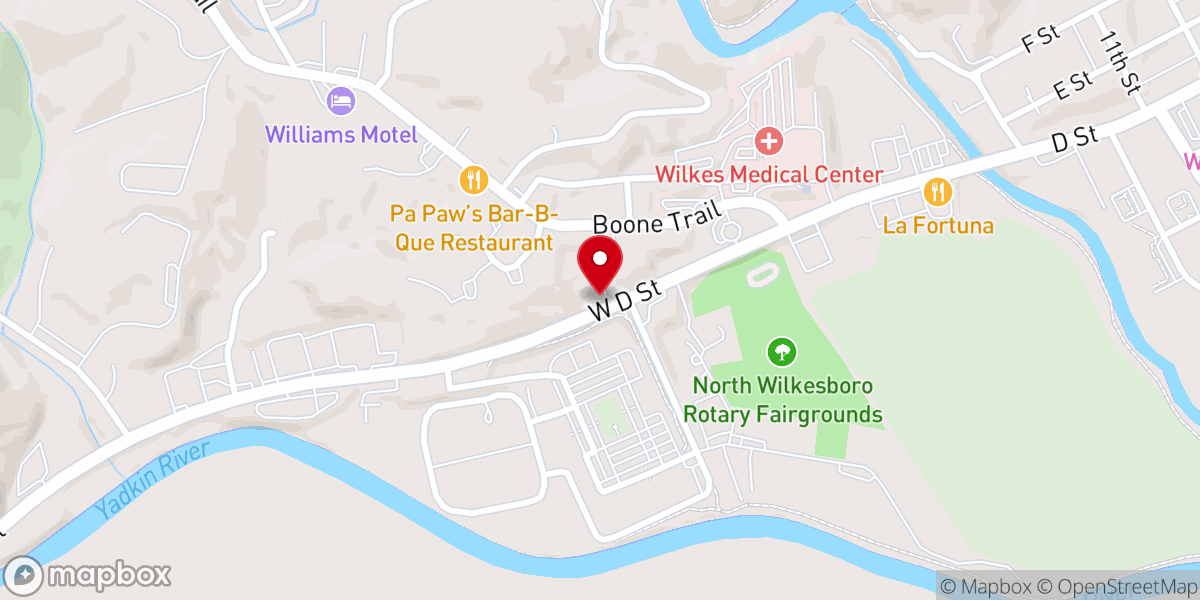 Map showing location of Living Water Christian Fellowship