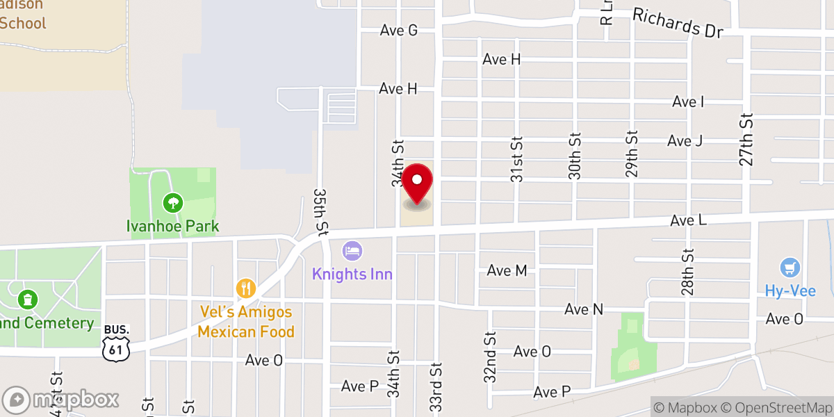 Map showing location of City Hope Foundation - The Cupboard Food Pantry