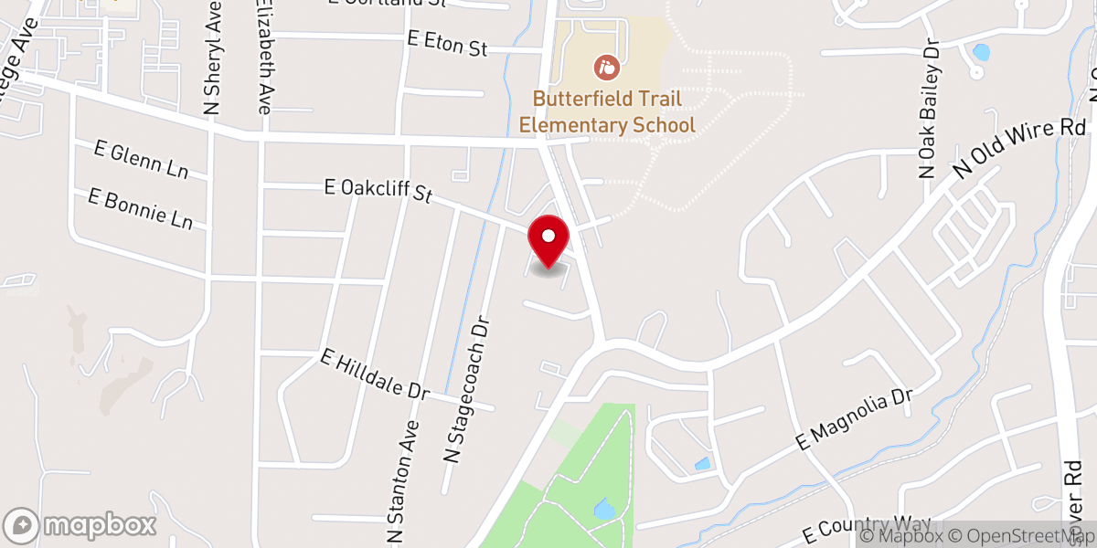 Map showing location of First Church of the Nazarene