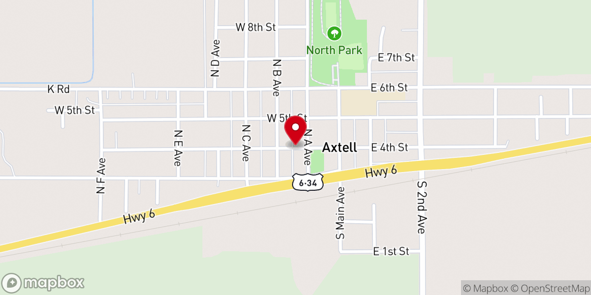Map showing location of Anderson Vaughn
