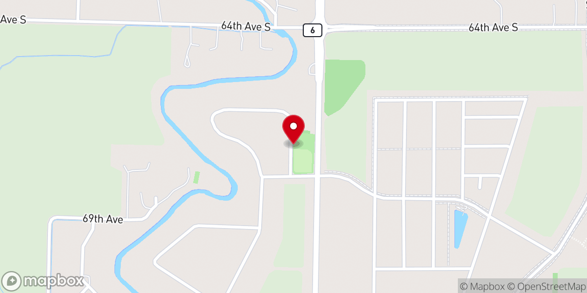 Map showing location of Horace Lions Park