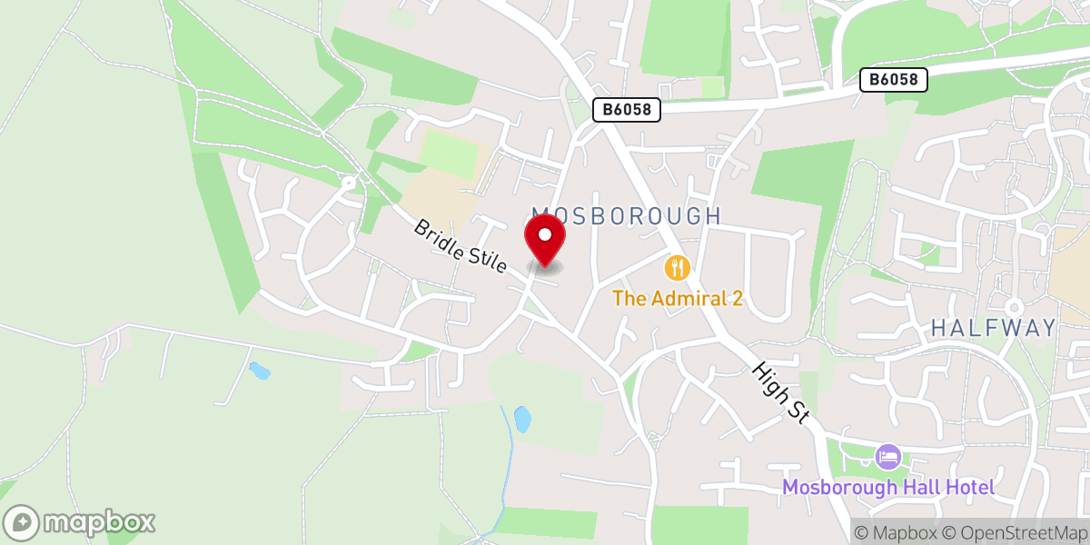 Map showing location of Mosborough, Elim Church