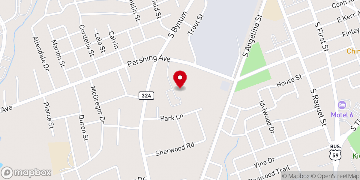 Map showing location of Parkview Baptist Church