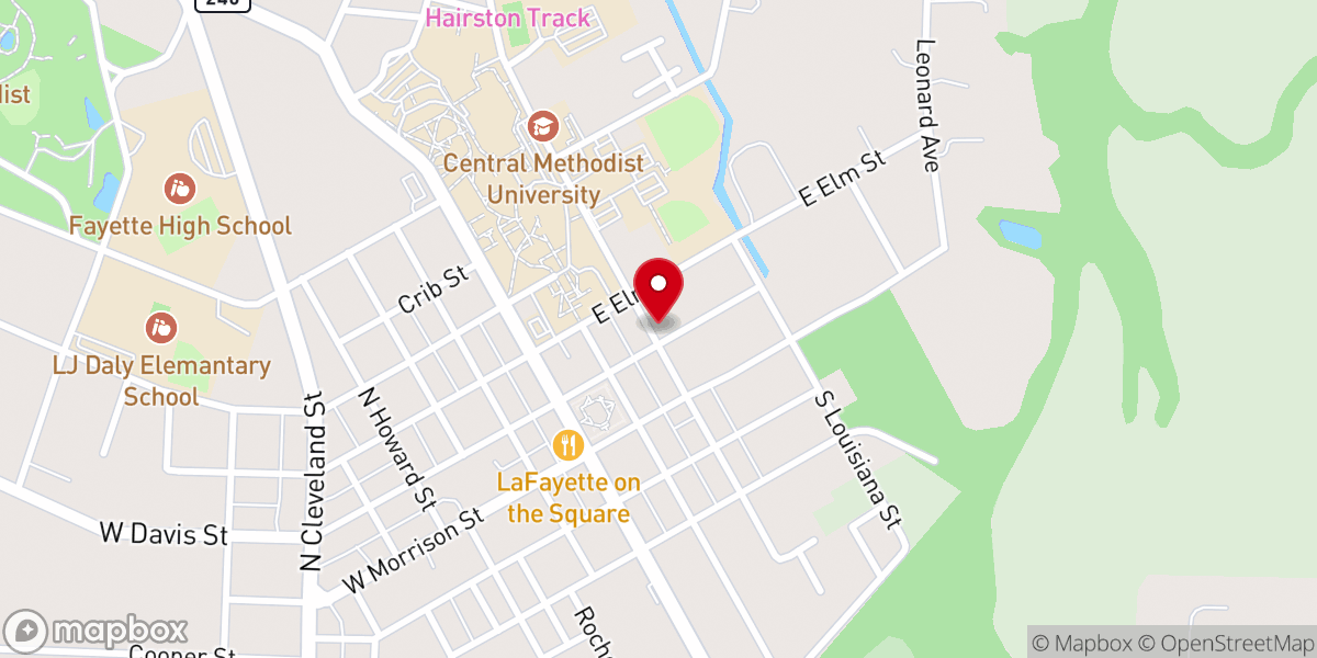 Map showing location of St Paul United Methodist Church