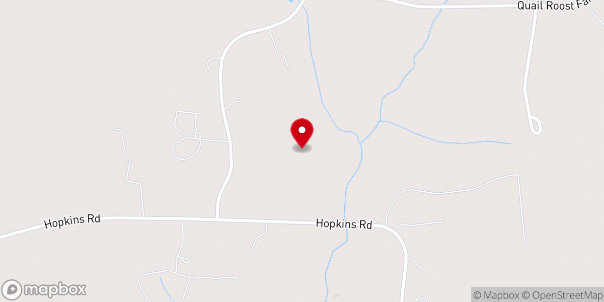 Map showing location of New Red Mountain Missionary Baptist Church in Rougemont, North Carolina