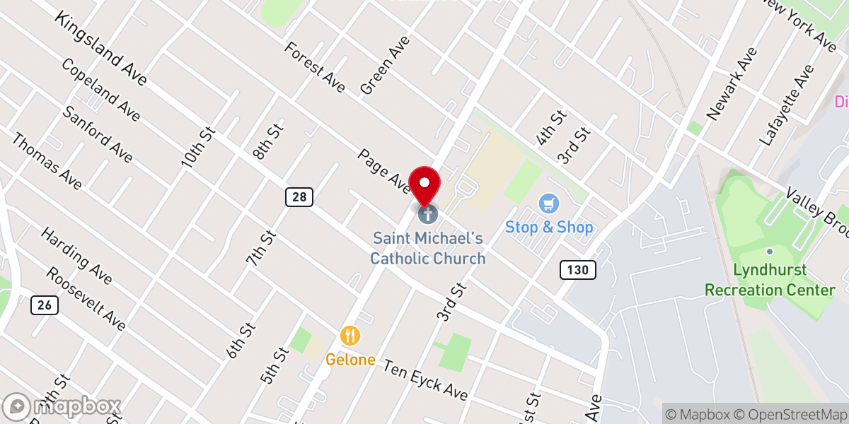 Map showing location of St Michael the Archangel Roman Catholic Church