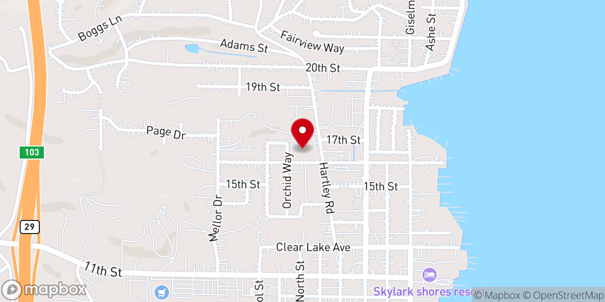Map showing location of Lakeport Mormon Church