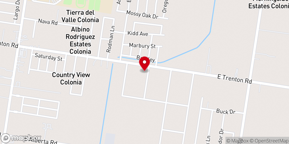 Map showing location of Templo Poder Y Gloria
