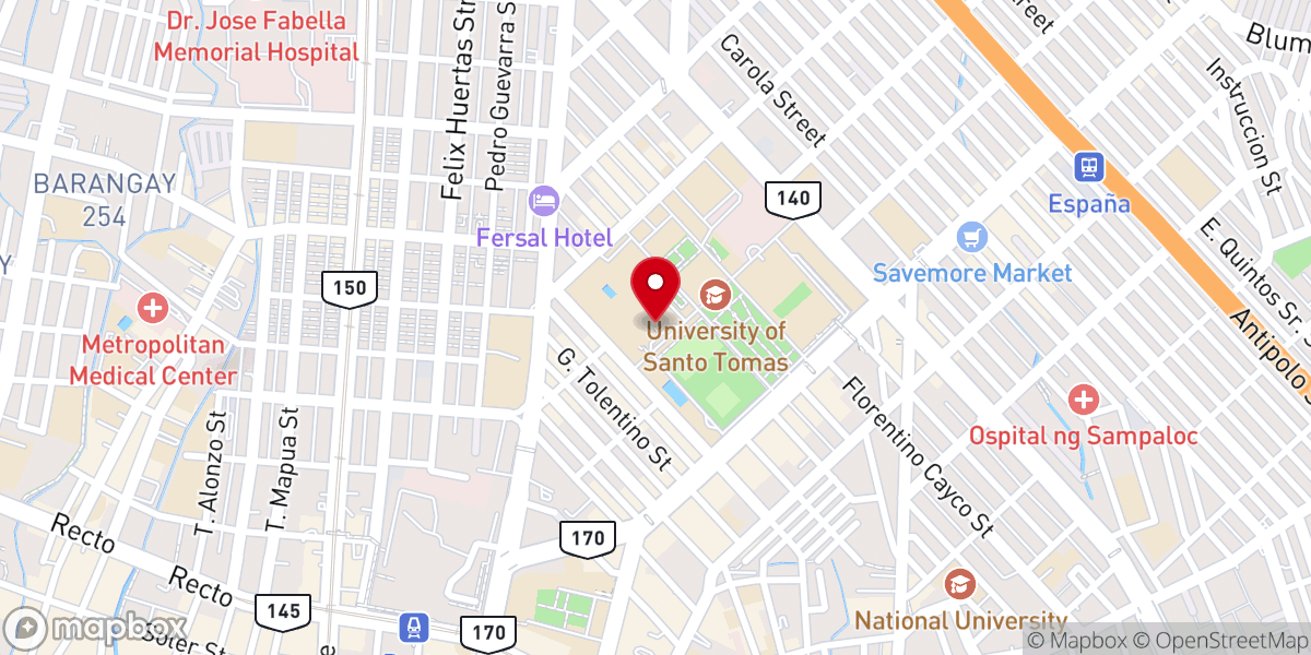 Map showing location of Santísimo Rosario Parish (Archdiocese of Manila)