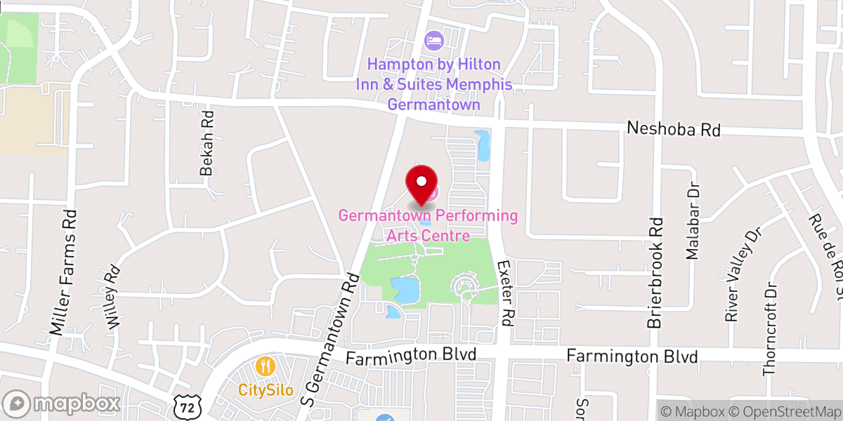 Map showing location of Memphis Faith Fellowship Church