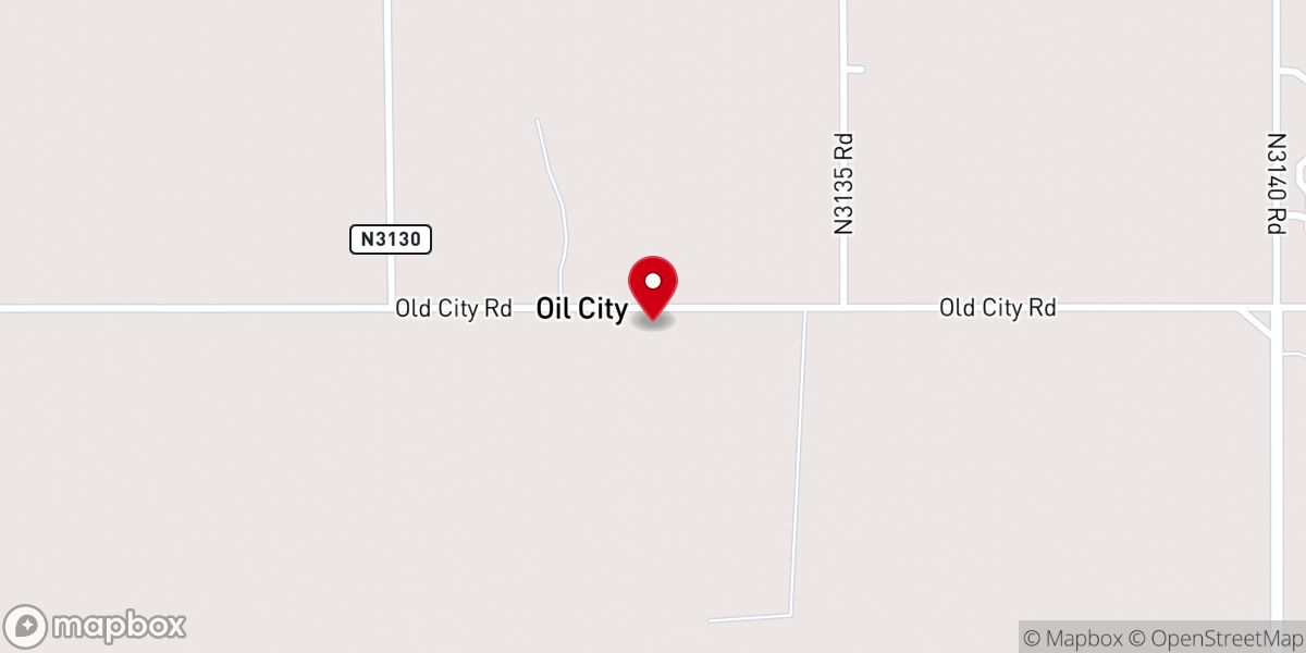 Map showing location of Oil City Union Church