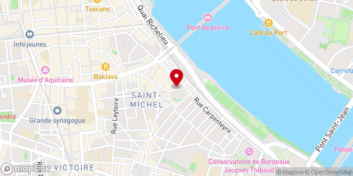 Map showing location of Les Puces de Saint Michel