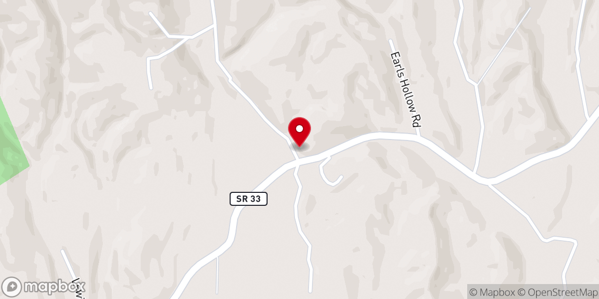 Map showing location of Brewer's Chapel Baptist Church