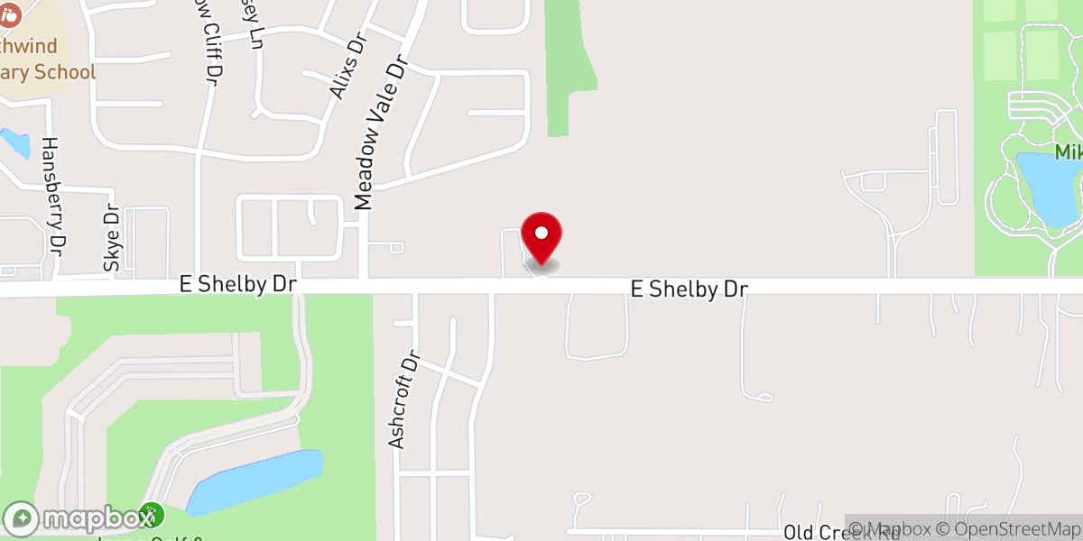 Map showing location of Polk Chapel