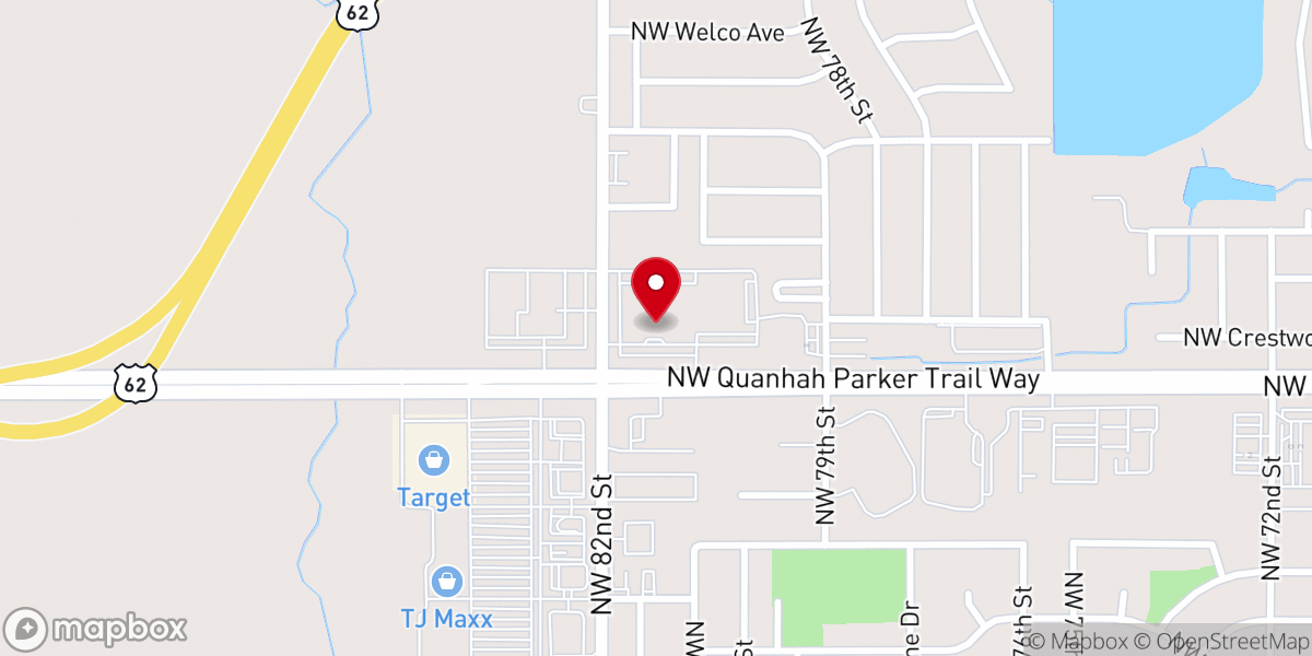 Map showing location of Lawton First Assembly (Church)