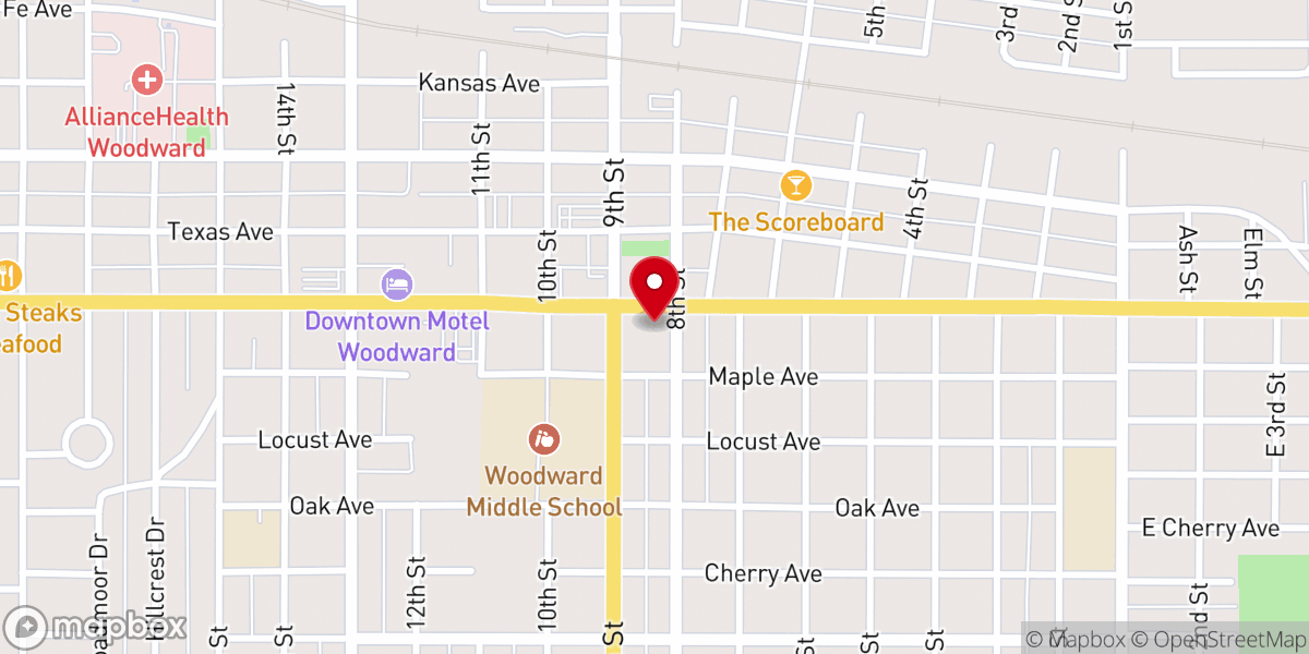 Map showing location of First Christian Church Disciples