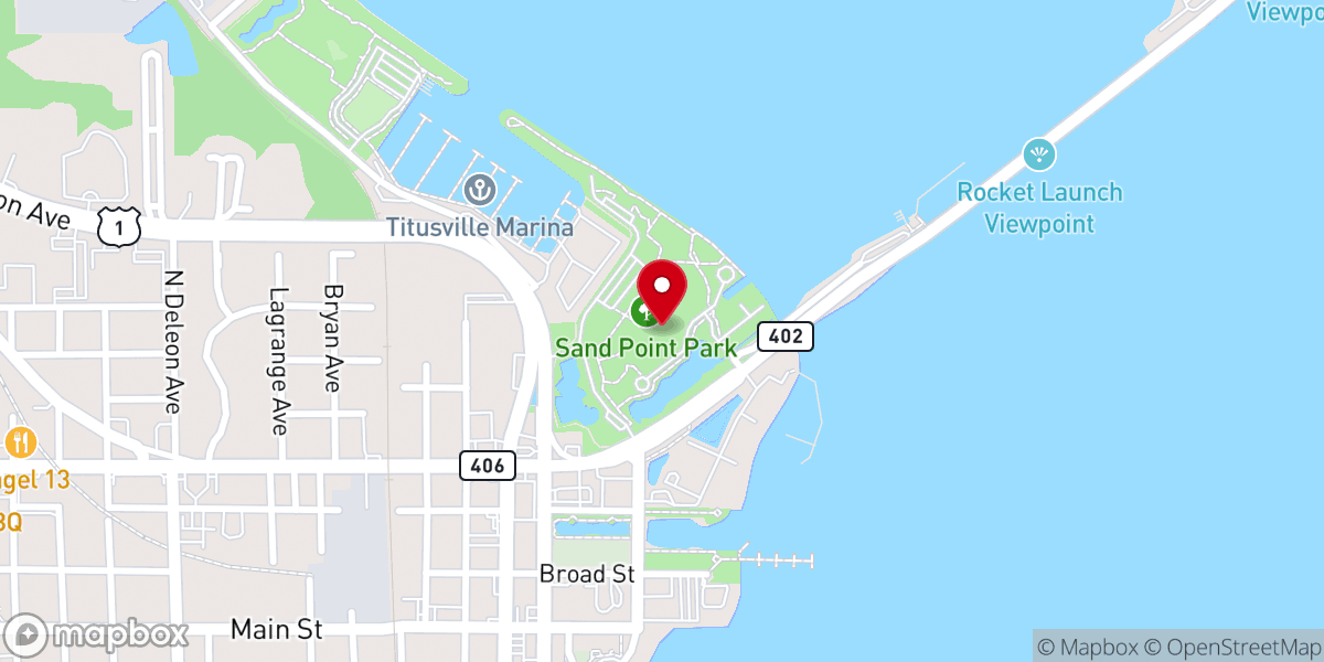 Map showing location of Sand Point Park