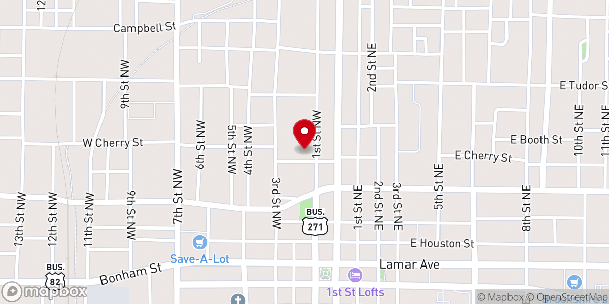 Map showing location of Downtown Food Pantry