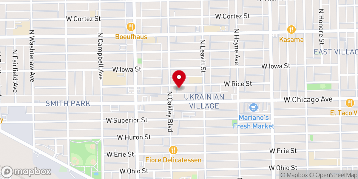 Map showing location of Ukrainian Catholic Eparchy of St. Nicholas of Chicago