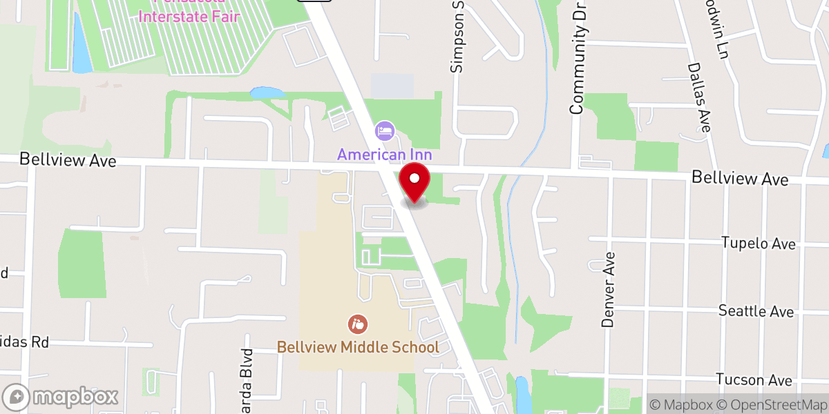 Map showing location of Faith Chapel Holiness Church
