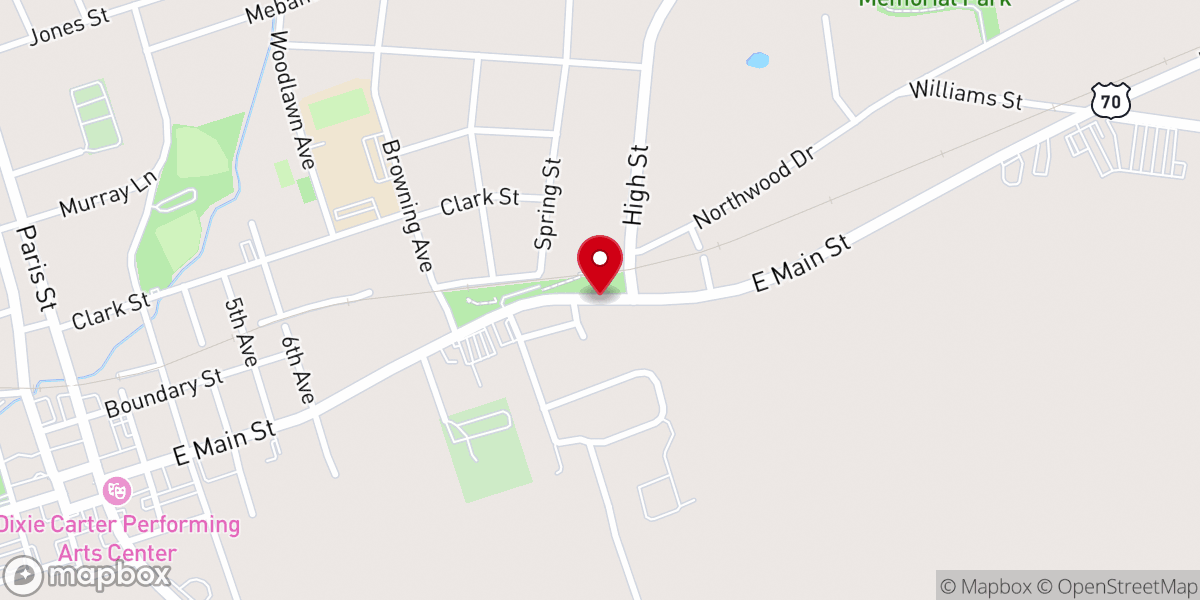 Map showing location of New Life Christian Center