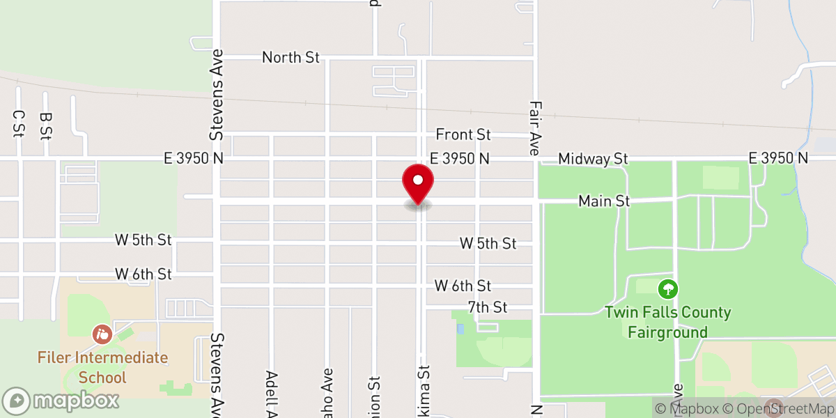 Map showing location of Nazarene Fellowship Hall