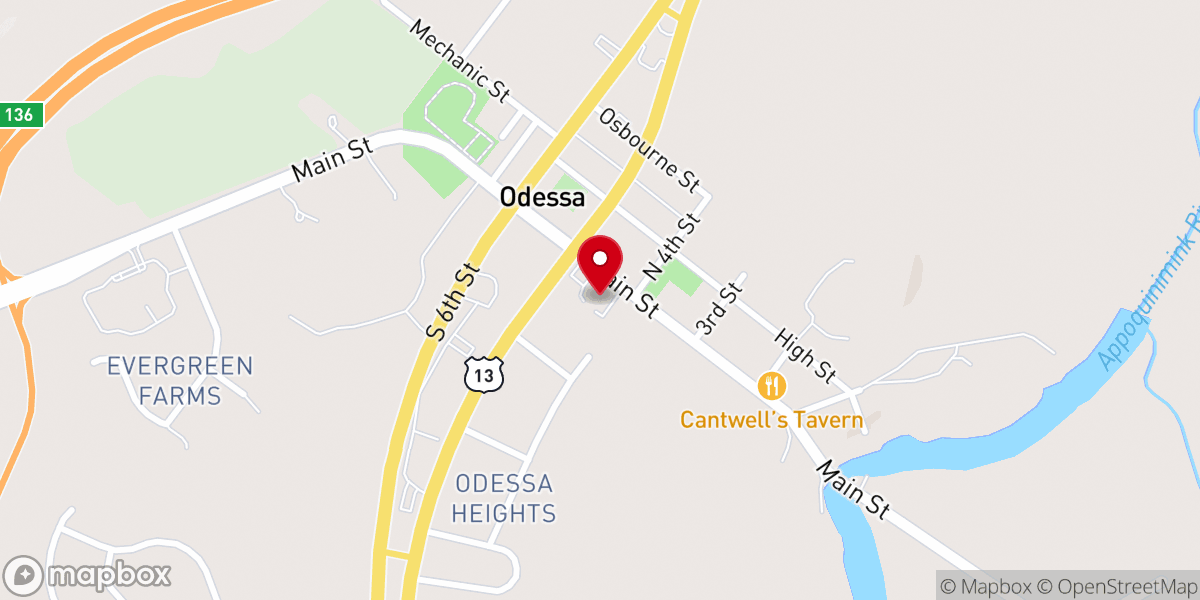 Map showing location of St. Paul's United Methodist Church