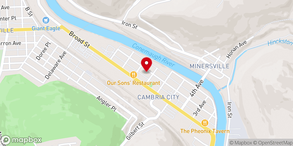 Map showing location of Holy Cross Lutheran