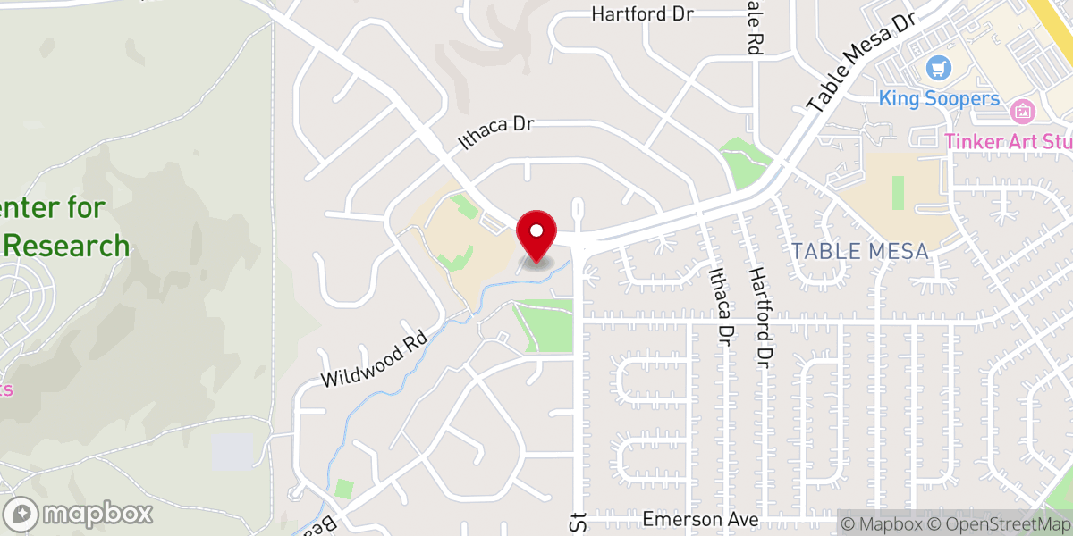 Map showing location of Community United Church-Christ