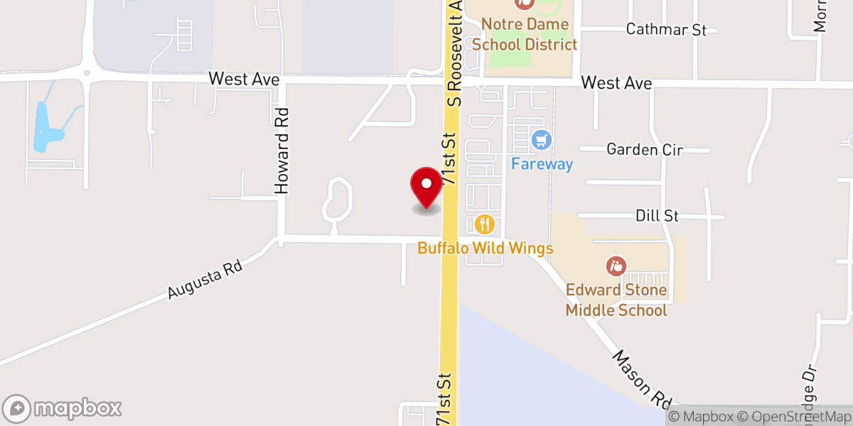 Map showing location of First Church of Nazarene
