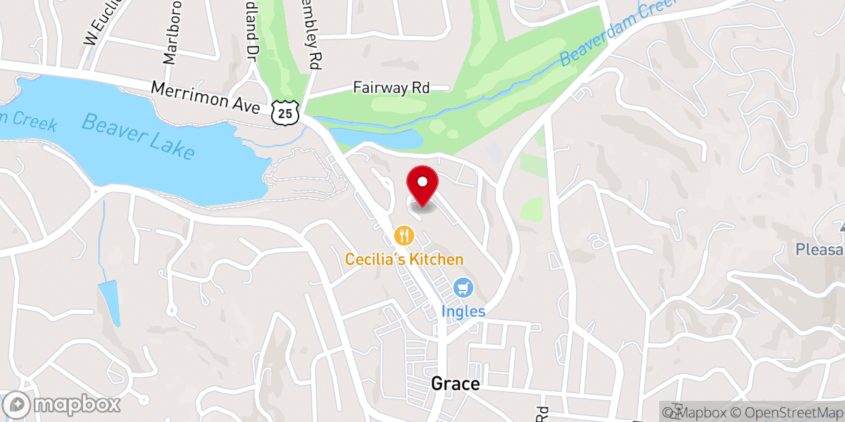 Map showing location of St Eugene Catholic Church