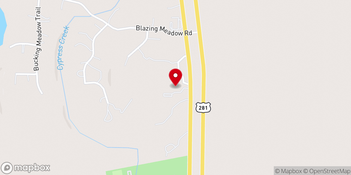 Map showing location of Rebecca Creek Christian Academy