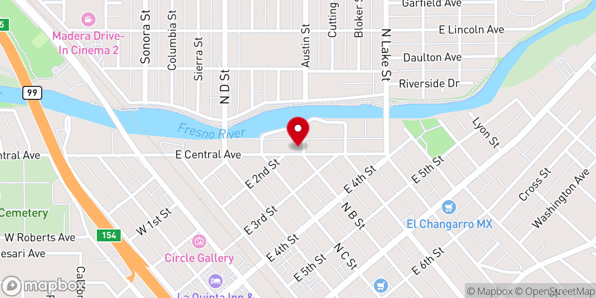 Map showing location of Community Bible Church