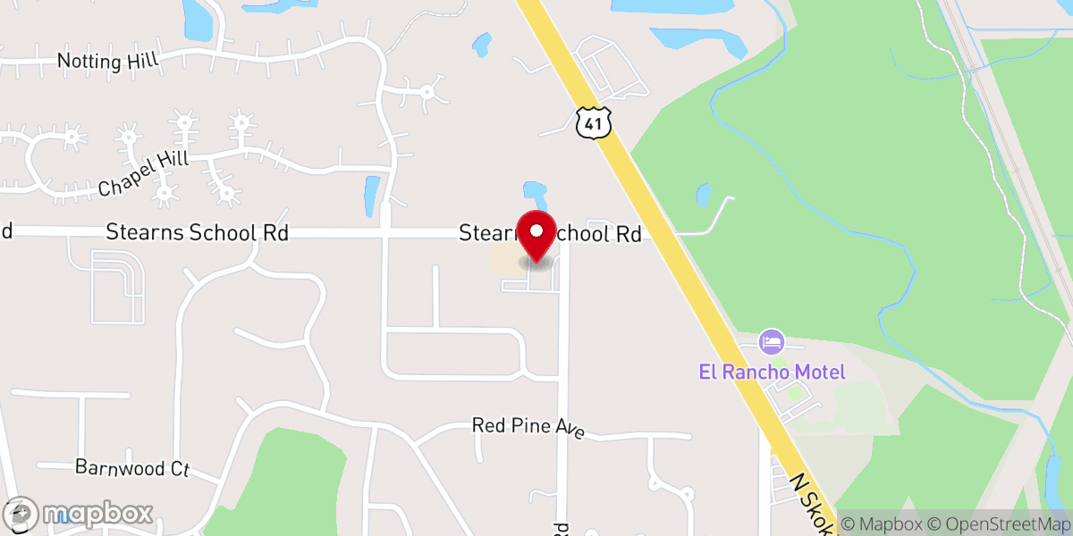 Map showing location of Gurnee Seventh-Day Adventist Church