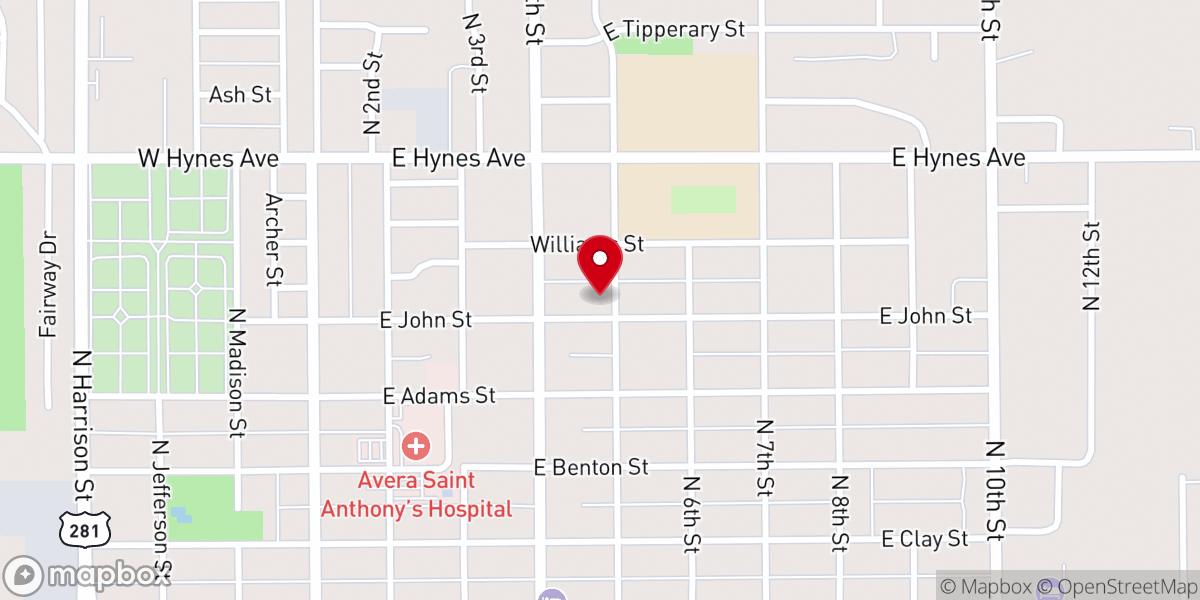 Map showing location of Christ Our Cornerstone Church