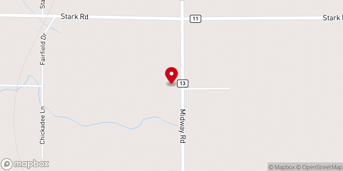 Map showing location of Midway Christian Fellowship