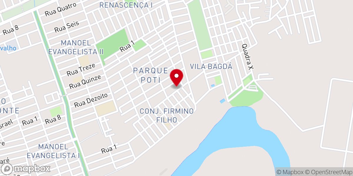 Map showing location of IGREJA BATISTA no PARQUE POTY Templo