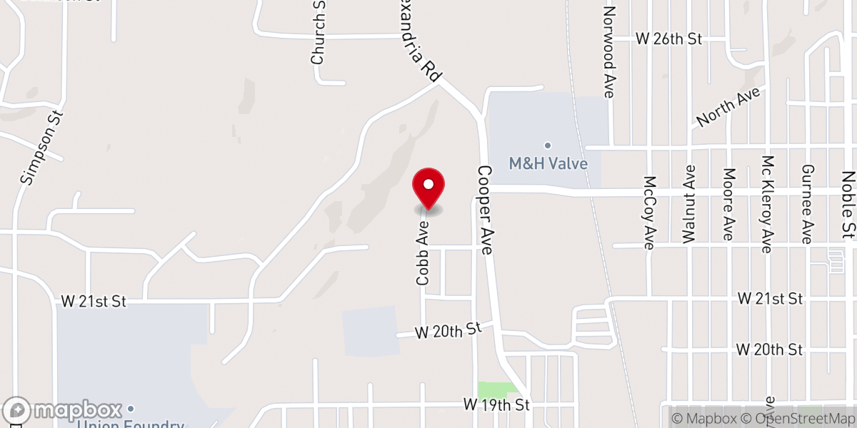Map showing location of Smith Chapel Church of God