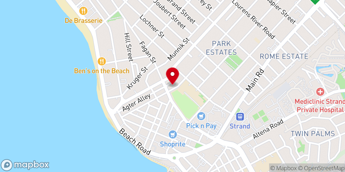 Map showing location of Strand Methodist Church