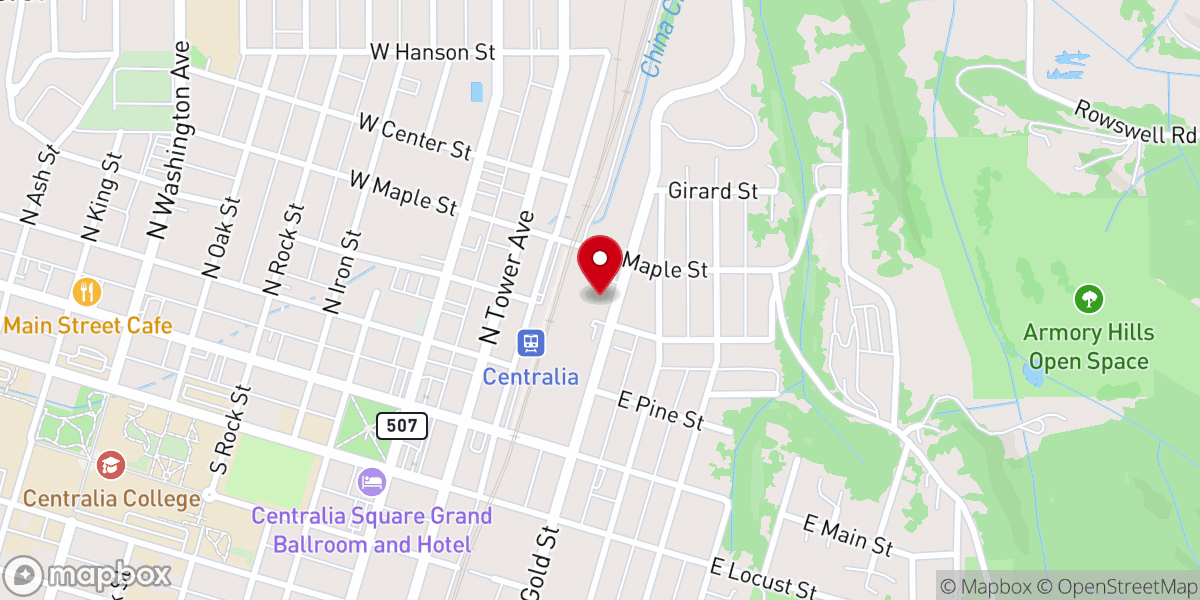 Map showing location of The Salvation Army - Centralia