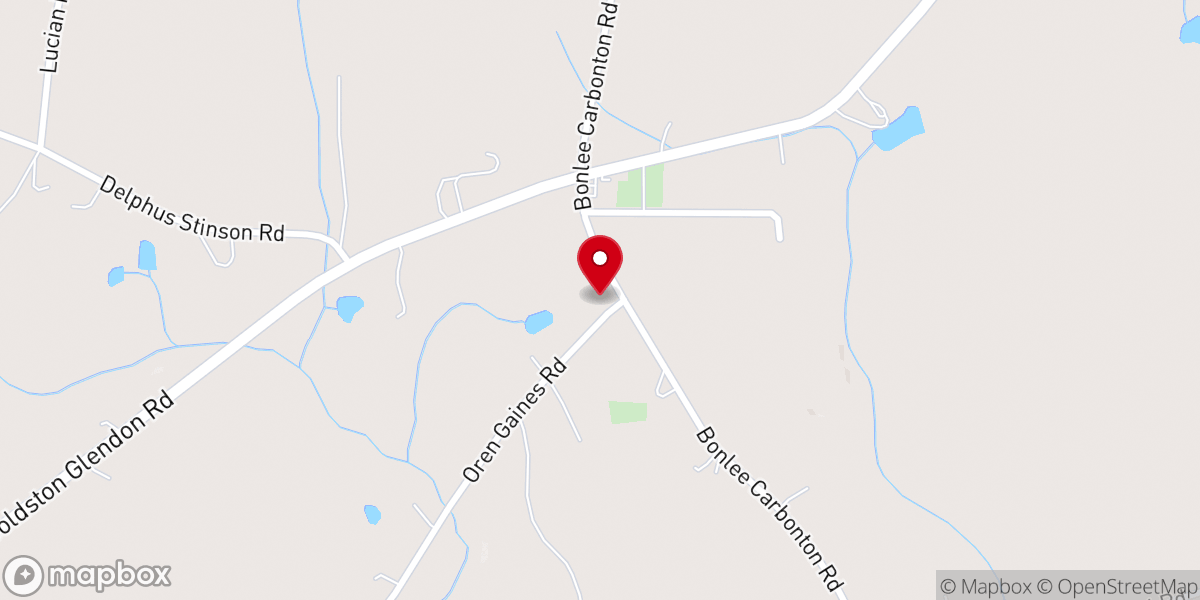 Map showing location of Gaines Grove Primitive Baptist Church