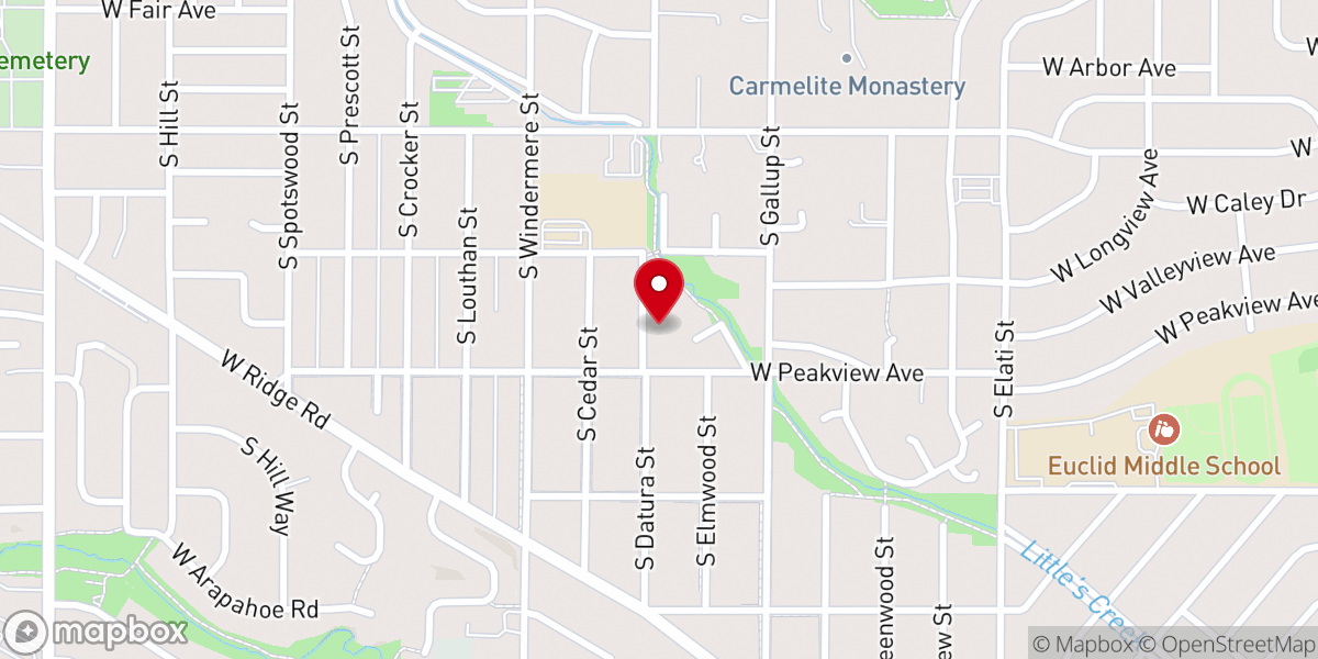 Map showing location of Castle Rock Bible Chapel