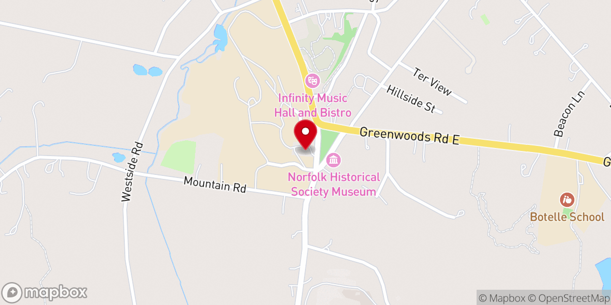 Map showing location of Battell Chapel
